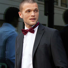 Burgundy bow tie