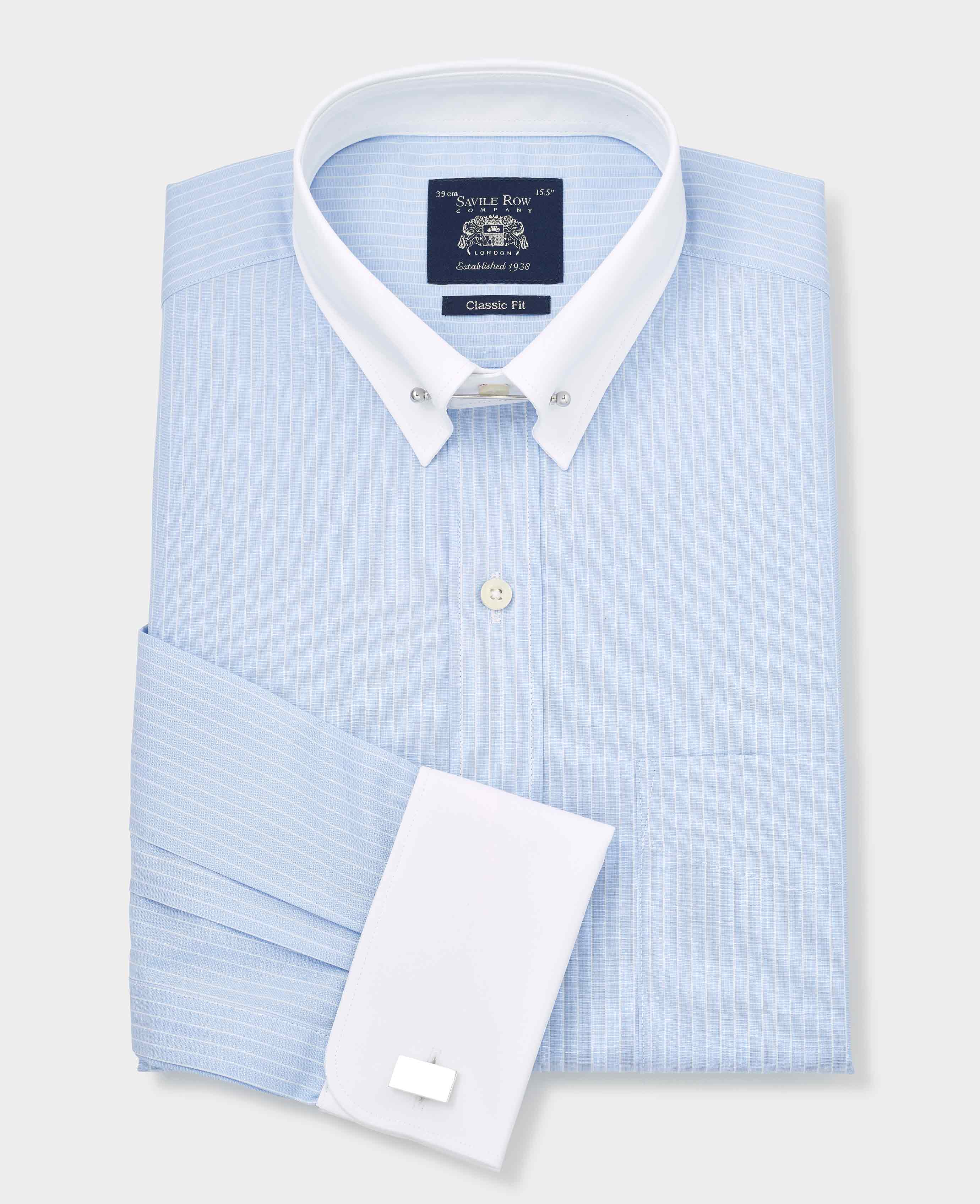 White Collar Cuff Shirts Savile Row US