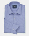 Blue Puppytooth Classic Fit Dress Shirt - Single Cuff