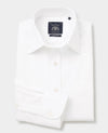 White Micro Dobby Classic Fit Non-Iron Dress Shirt - Single Cuff