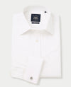 White Poplin Classic Fit Non-Iron Dress Shirt - Single or French Cuff