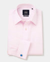 Pink Twill Classic Fit Non-Iron Dress Shirt - French Cuff