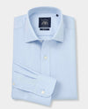 Sky Blue Twill Slim Fit Non-Iron Dress Shirt - Single Cuff