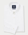 White Poplin Tab Collar Dress Shirt Slim Fit - Single Cuff