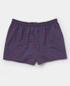 Navy Red Check Cotton Boxer Shorts