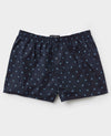 Navy Fleur-de-Lys Cotton Boxer Shorts