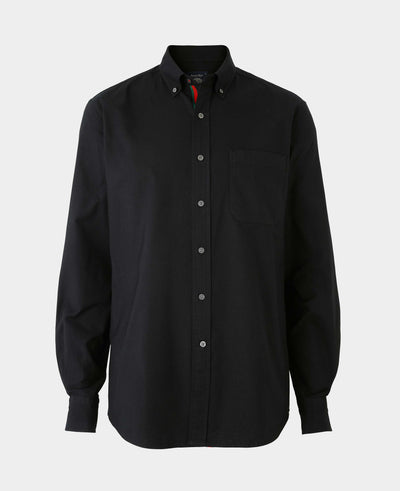 Black Classic Fit Button-Down Oxford Casual Shirt