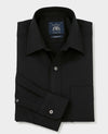 Black Fine Twill Classic Fit Dress Shirt - Single Cuff