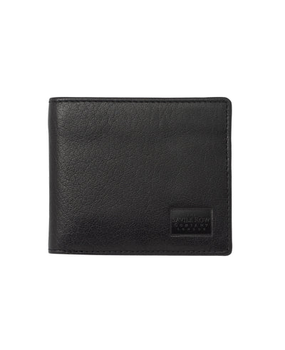 Men's Black Leather Classic Billfold Wallet