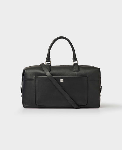 Black Leather Holdall