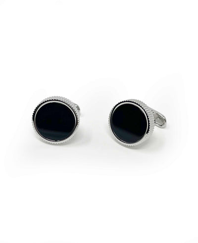 Men's Black Semi Precious Stone Cufflinks