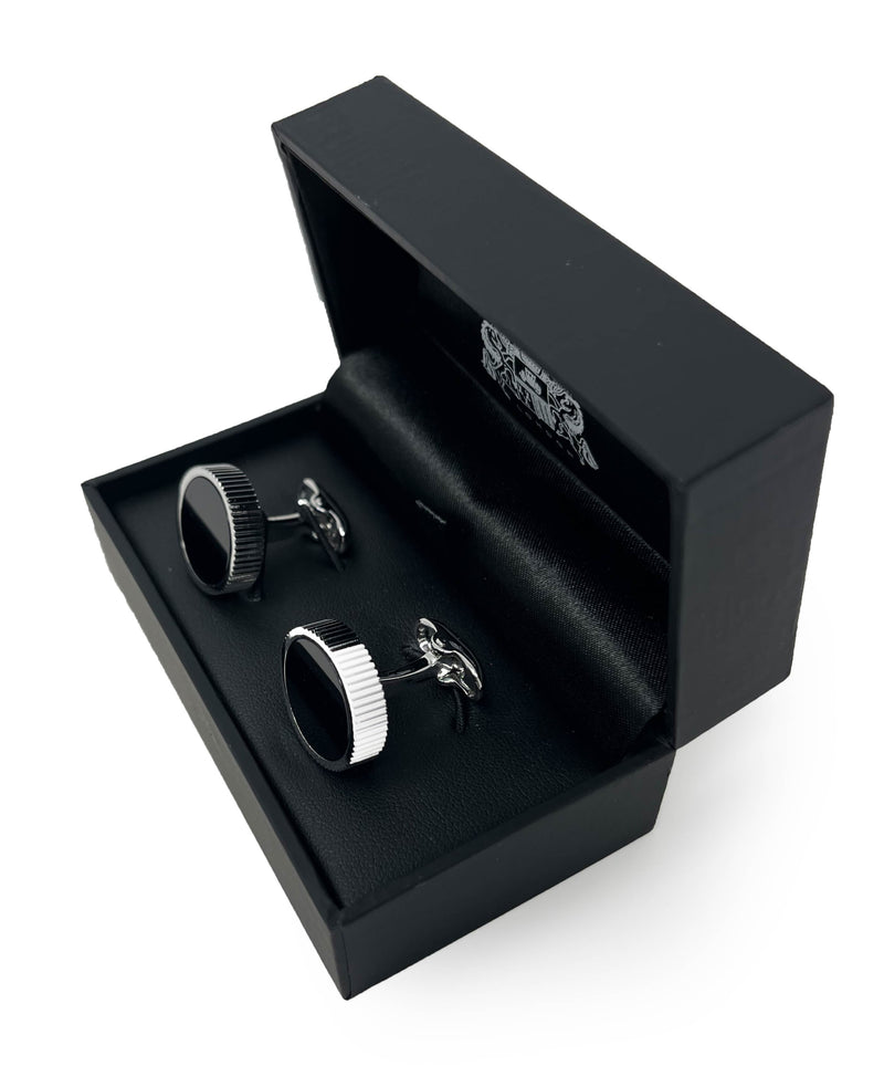 Black Semi Precious Stone Cufflinks