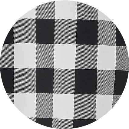 Black White Bold Check Button-Down Shirt   - Fabric Swatch - 1401BLW