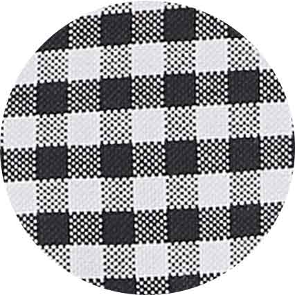 Black White Gingham Oxford Shirt   - Fabric Swatch - 1385BLW