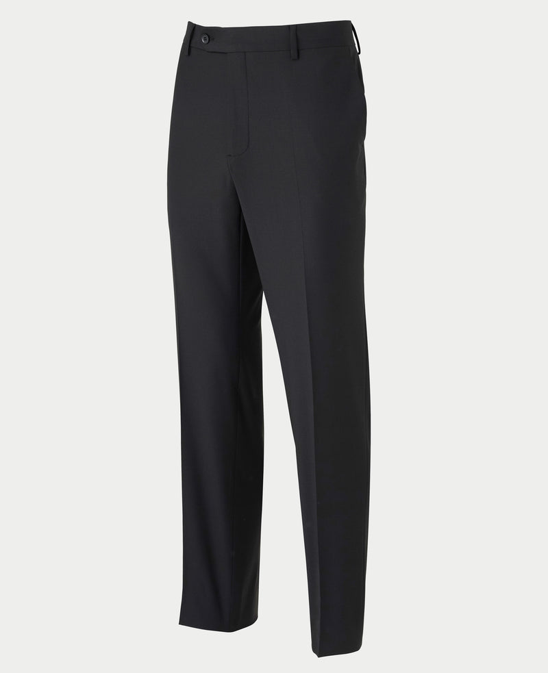 Black Wool Blend Suit Trousers