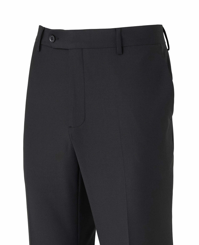 Black Wool Blend Suit Trousers