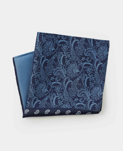 Blue 4 in 1 Silk Pocket Square