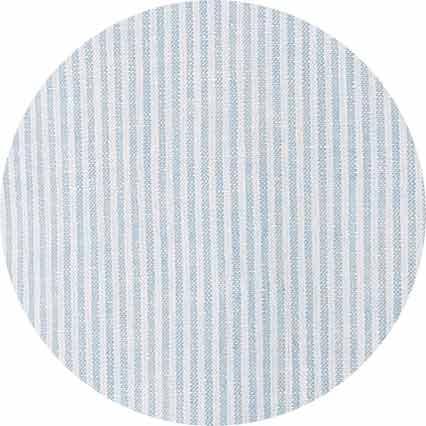 Blue Linen Cotton Stripe Classic Fit Grandad Collar Casual Shirt