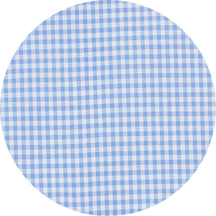 Blue Poplin Classic Fit Gingham Formal Shirt - Single Cuff