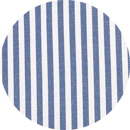 Blue White Stretch Cotton Slim Fit Striped Smart Casual Shirt