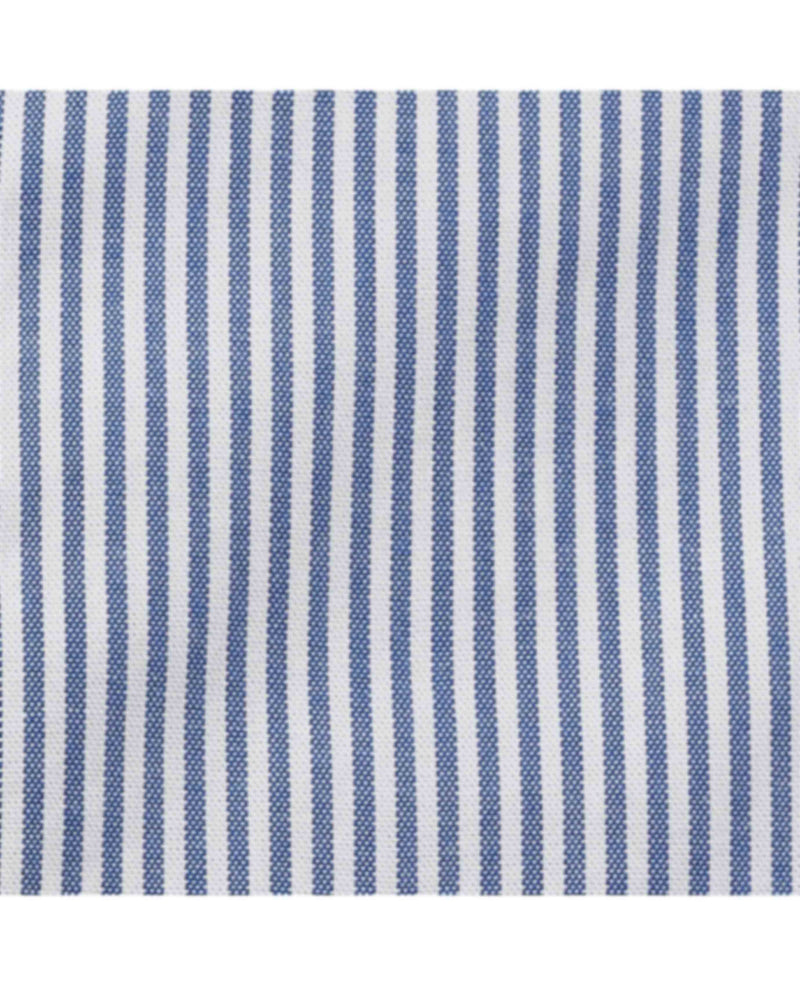 Blue White Stripe Classic Fit Button-Down Shirt