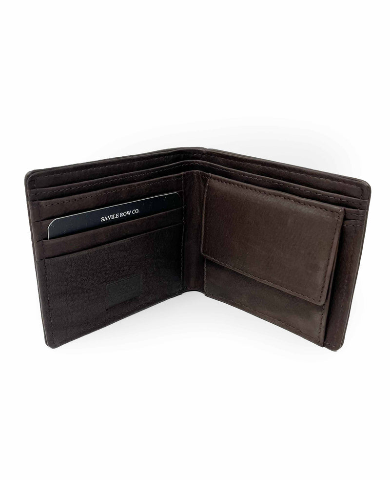 Brown Leather Billfold Wallet