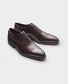 Brown Leather Capped Oxford Shoes