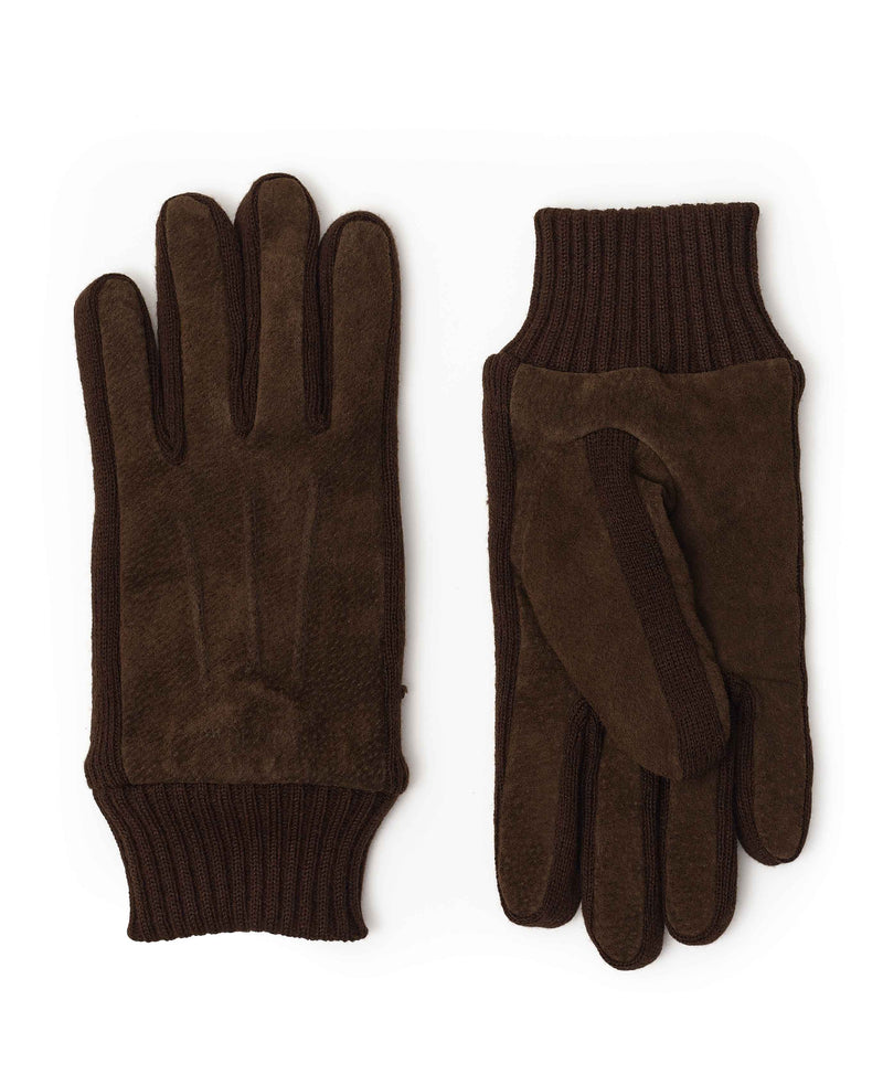 Men's Brown Classic Soft Suede Gloves