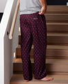 Burgundy Paisley Cotton Lounge Pants