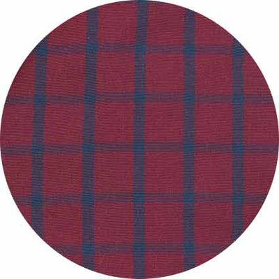 Burgundy Navy Check Cotton Pyjamas