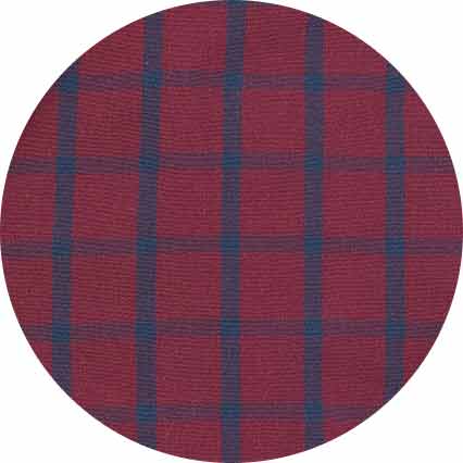 Burgundy Navy Check Cotton Pyjamas