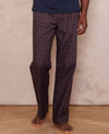 Burgundy Paisley Cotton Lounge Pants