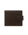 Chocolate Leather Classic Tab Coin Wallet