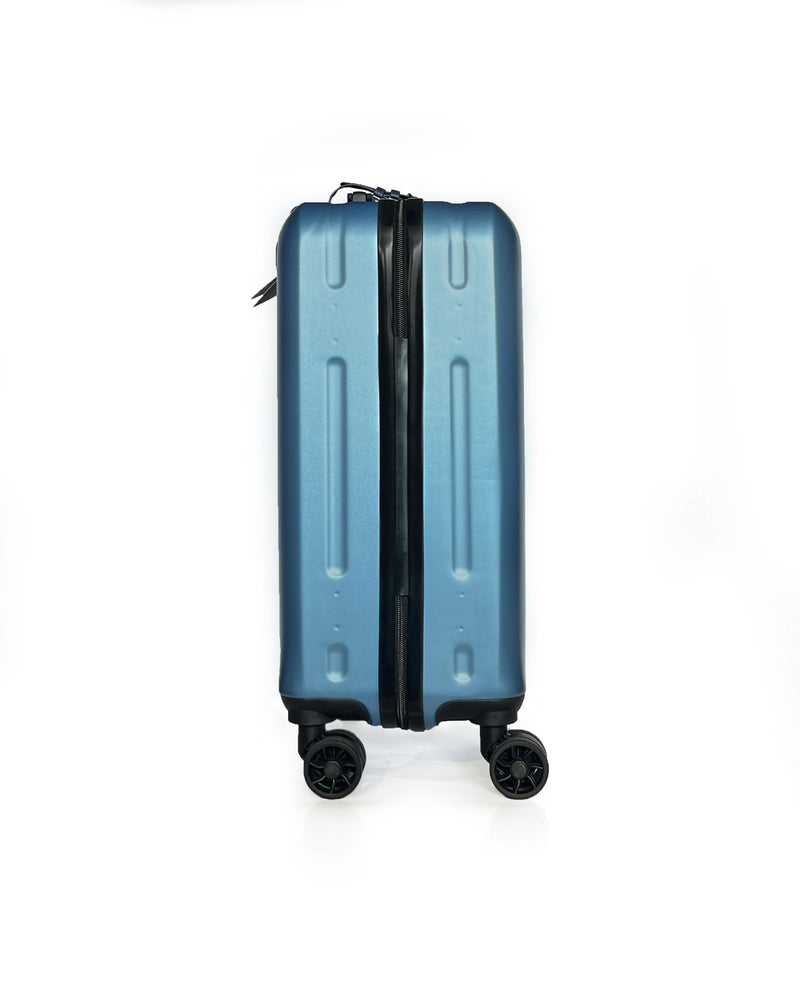 Blue Lightweight Four Wheel 50cm Cabin Suitcase