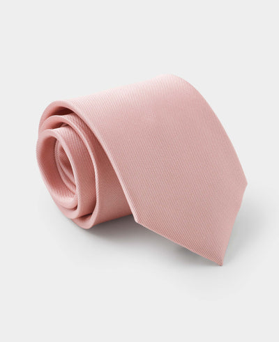 Men's Dusty Pink Fine Twill Silk Tie