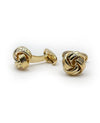 Gold Tone Rhodium Plated Knot Cufflinks