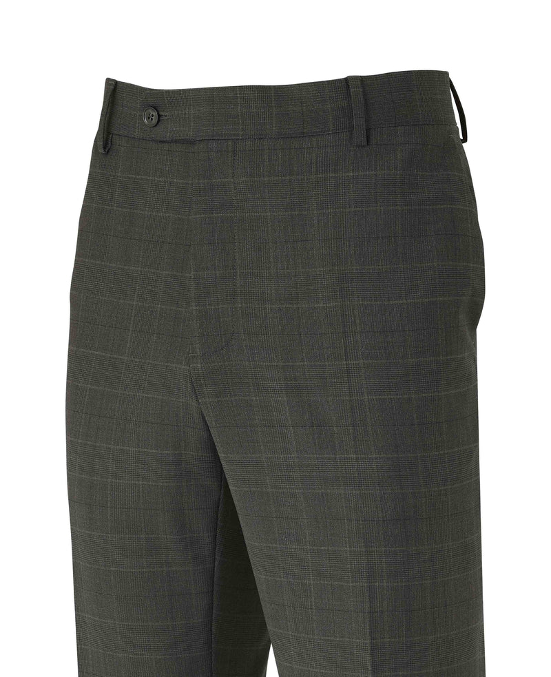 Grey Prince of Wales Check Wool Blend Suit Trousers