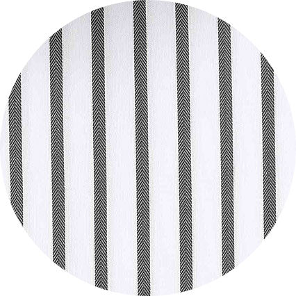 Khaki White Stripe Cotton Classic Fit Dress Shirt - Single Cuff