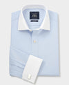 Light Blue Slim Fit Contrast Collar Shirt - French Cuff