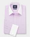 Lilac Cotton Fine Check Classic Fit Winchester Dress Shirt - French Cuff