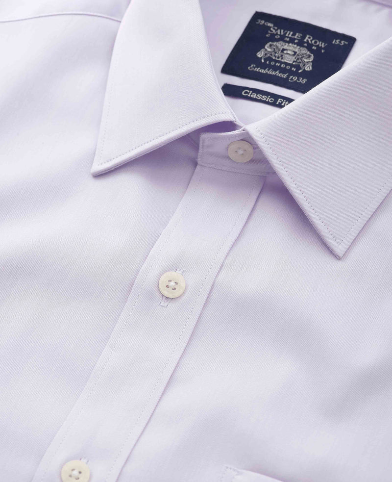 Lilac Cotton Twill Classic Fit Formal Shirt - French Cuff