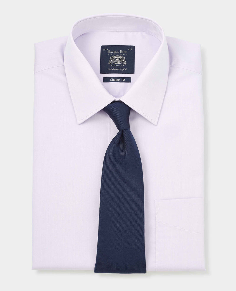 Lilac Cotton Twill Classic Fit Formal Shirt - French Cuff