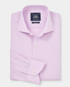 Lilac Slim Fit Gingham Dress Shirt - Single Cuff