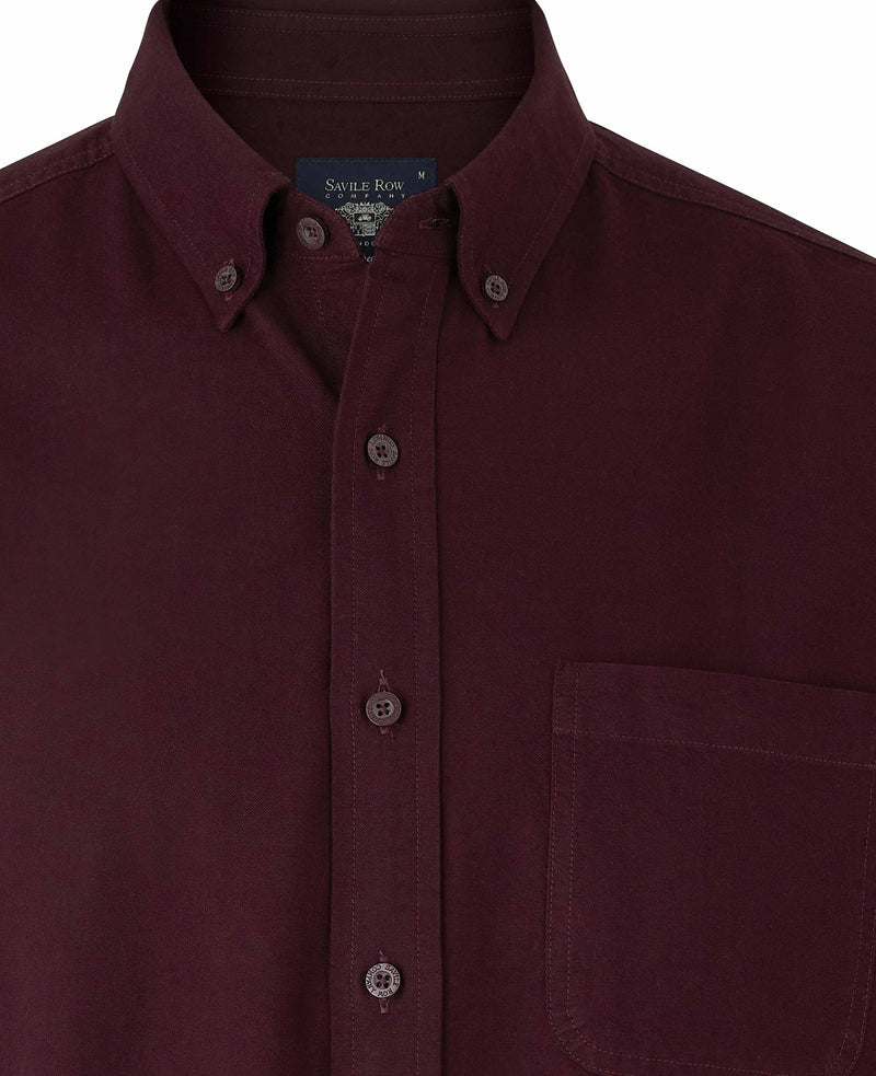 Maroon Classic Fit Oxford Shirt