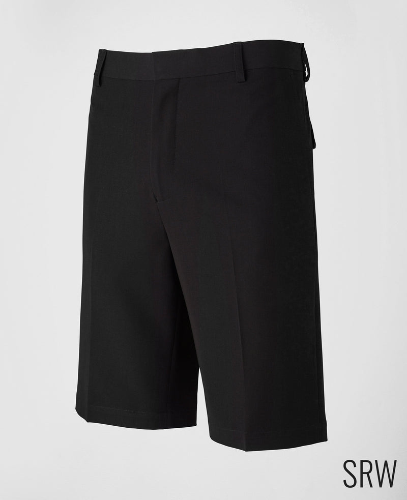 Men's Black Regular Fit Sweat Wicking Formal Shorts