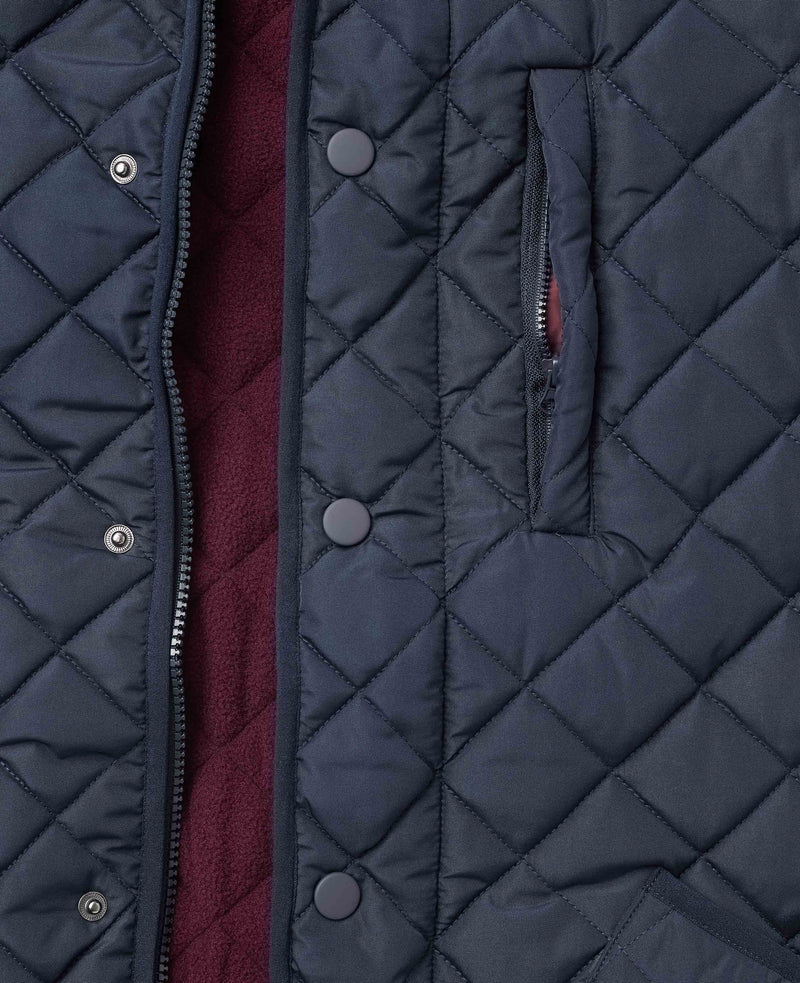 Navy Quilted Jacket with Recycled Outer