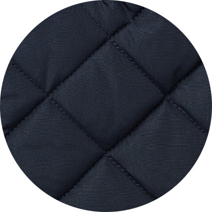 Navy Quilted Jacket with Recycled Outer