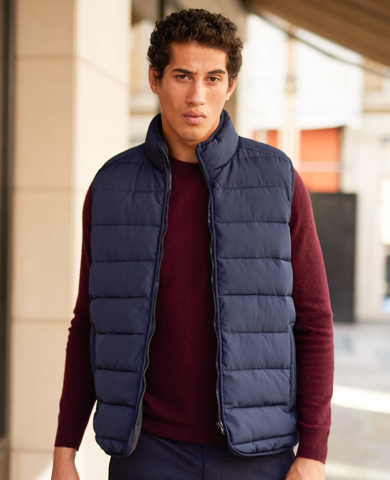 100% Recycled Navy Quilted Gilet