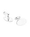 Engravable Sterling Silver Oval Cufflinks