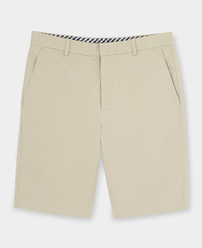 Men's Beige Stretch Cotton Chino Shorts